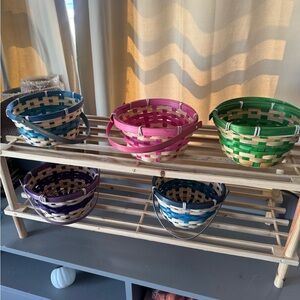 sOLD Colorful Woven Easter Baskets Set